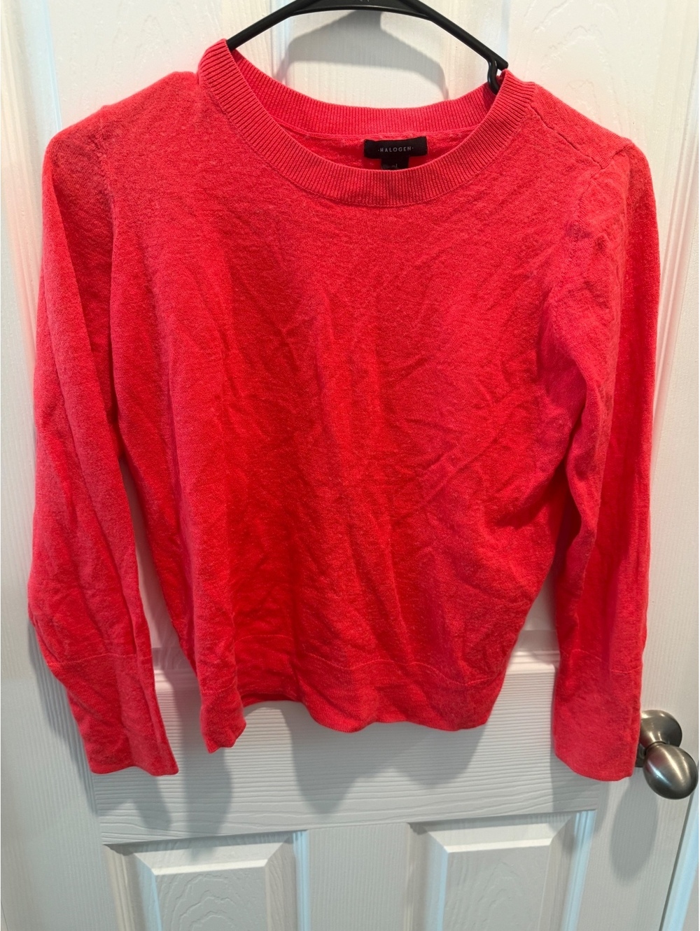 Halogen red long sleeve sweater XL